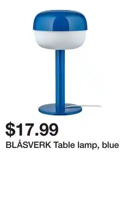 Ikea BLÅSVERK Table lamp, blue offer