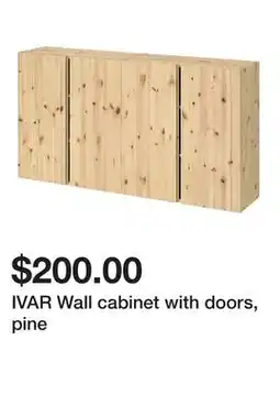 Ikea IVAR Wall cabinet with doors, pine offer