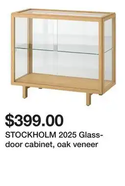 Ikea STOCKHOLM 2025 Glass-door cabinet, oak veneer offer