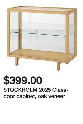 Ikea STOCKHOLM 2025 Glass-door cabinet, oak veneer offer
