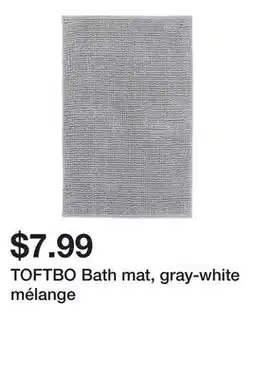 Ikea TOFTBO Bath mat, gray-white mélange offer