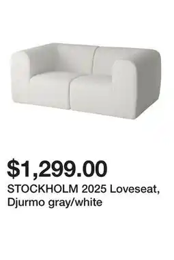 Ikea STOCKHOLM 2025 Loveseat, Djurmo gray/white offer