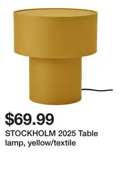 Ikea STOCKHOLM 2025 Table lamp, yellow/textile offer