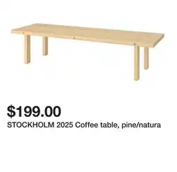 Ikea STOCKHOLM 2025 Coffee table, pine/natura offer