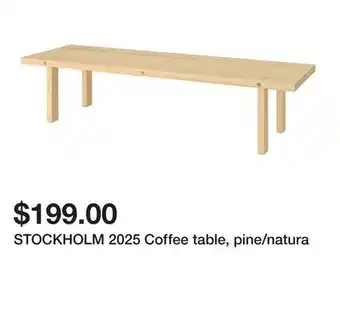 Ikea STOCKHOLM 2025 Coffee table, pine/natura offer