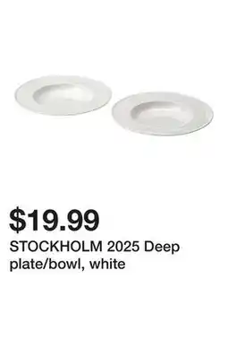 Ikea STOCKHOLM 2025 Deep plate/bowl, white offer