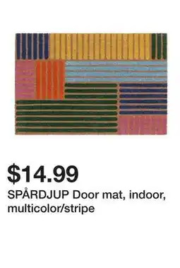 Ikea SPÅRDJUP Door mat, indoor, multicolor/stripe offer