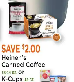 Heinen's Heinen's Canned Coffee 13-14 OZ. or K-Cups 12 CT offer