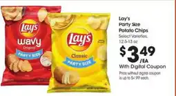 Kroger Lay's party size potato chips offer