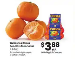 Kroger Cuties california seedless mandarins offer