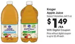 Kroger Kroger apple juice offer
