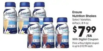 Kroger Ensure nutrition shakes offer