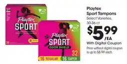 Kroger Playtex sport tampons offer