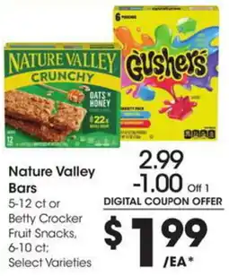 Kroger Nature valley bars offer