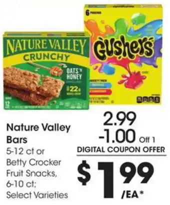 Kroger Nature valley bars offer