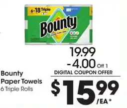 Kroger Bounty paper towels offer