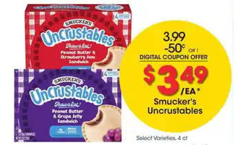 Kroger Smucker's uncrustables offer