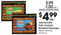 Kroger Johnsonville fully cooked breakfast sausage offer