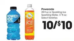 Kroger Powerade or sparkling ice sparkling water offer