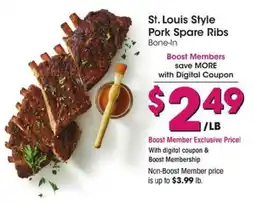 Kroger St. louis style pork spare ribs offer