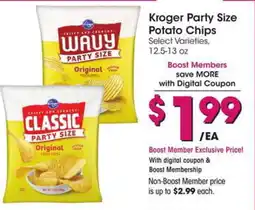 Kroger Kroger party size potato chips offer