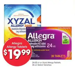 Kroger Allegra allergy tablets offer