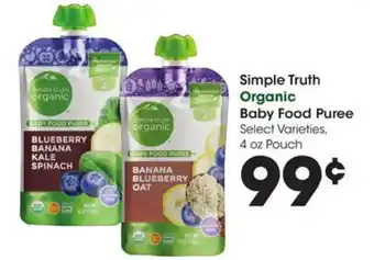 Kroger Simple truth organic baby food puree offer