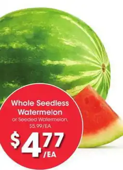 Kroger Whole seedless watermelon offer