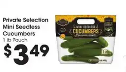 Kroger Private selection mini seedless cucumbers offer