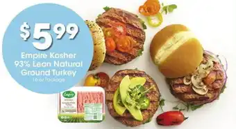 Kroger Empire kosher 93% lean natural ground turkey offer
