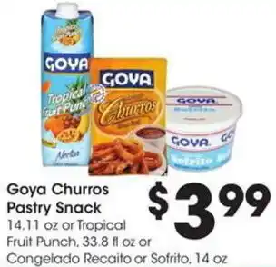 Kroger Goya churros pastry snack offer