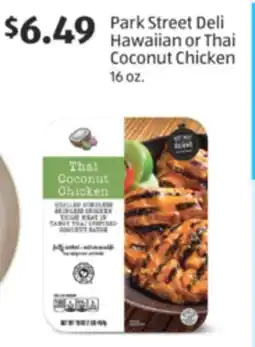 Aldi Park Street Deli Hawaiian or Thai Coconut Chicken offer