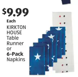 Aldi KIRKTON HOUSE Table Runner or 6-Pack Napkins offer