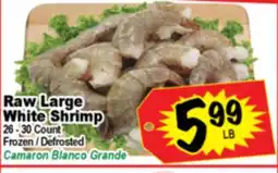 Superior Grocers Raw Large White Shrimp offer