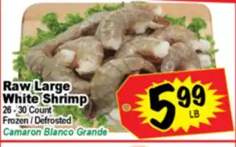 Superior Grocers Raw Large White Shrimp offer