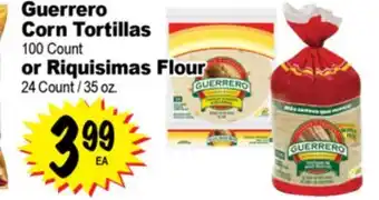 Superior Grocers Guerrero Corn Tortillas 100 Count or Riquisimas Flour 24 Count / 35 oz offer
