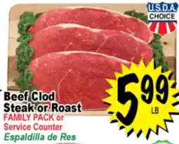 Superior Grocers Beef Clod Steak or Roast offer