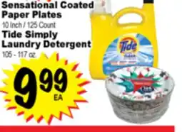 Superior Grocers Tide Simply Laundry Detergent 10 Inch / 125 Count Tide Simply Laundry Detergent 105 - 117 oz offer