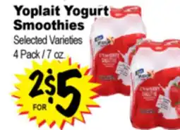 Superior Grocers Yoplait Yogurt Smoothies offer