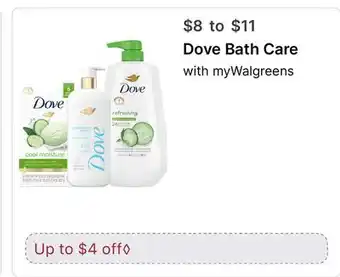 Walgreens Dove Bath Care offer