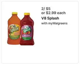 Walgreens V8 Splash offer
