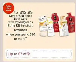 Walgreens Olay or Old Spice Bath Care offer
