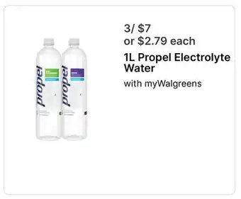 Walgreens 1L Propel Electrolyte Water offer