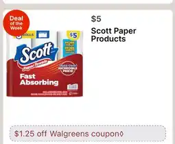 Walgreens Scott Paper Products offer