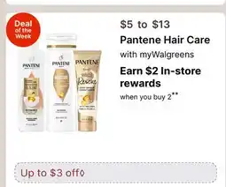 Walgreens Pantene Hair Care offer