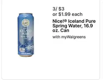 Walgreens Iceland Pure Spring Water offer