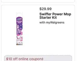 Walgreens Swiffer Power Mop Starter Kit offer
