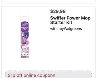 Walgreens Swiffer Power Mop Starter Kit offer