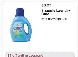 Walgreens Snuggle Laundry Care offer