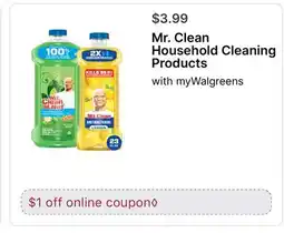 Walgreens Mr. Clean Household Cleaning Products offer